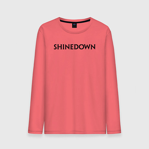 Мужской лонгслив Shinedown лого / Коралловый – фото 1