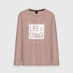 Лонгслив хлопковый мужской Life Is Strange - games, цвет: пыльно-розовый