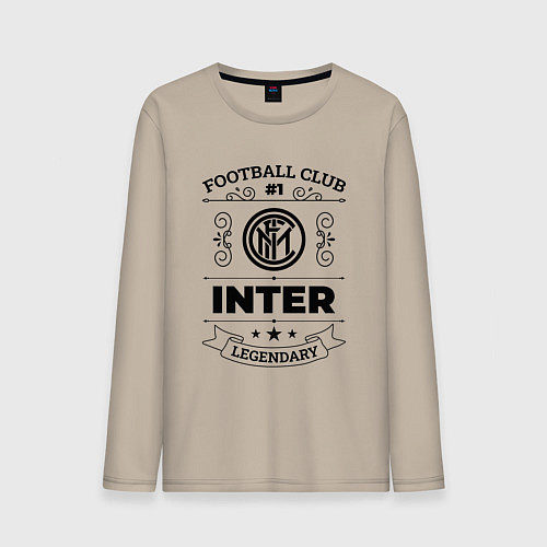 Мужской лонгслив Inter: Football Club Number 1 Legendary / Миндальный – фото 1