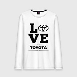 Лонгслив хлопковый мужской Toyota Love Classic, цвет: белый