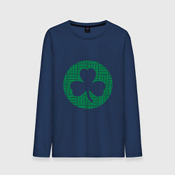 Лонгслив хлопковый мужской Green Celtics, цвет: тёмно-синий