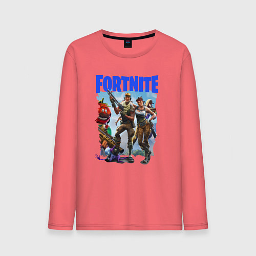 Мужской лонгслив FORTNITE ПЕРСОНАЖИ ИГРЫ / Коралловый – фото 1