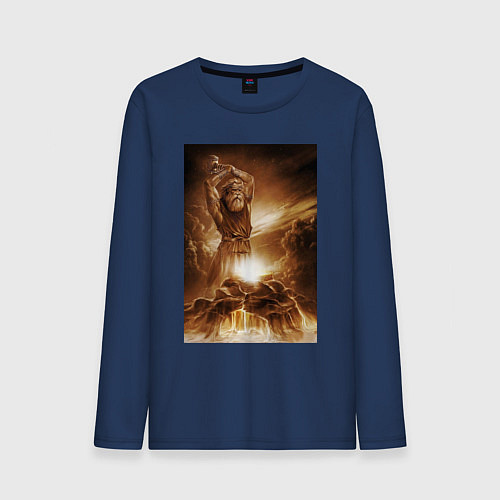 Мужской лонгслив Сварог - Кузнец / Тёмно-синий – фото 1