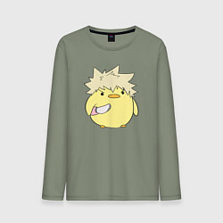 Лонгслив хлопковый мужской Опасный Бакуго My Hero Academia, цвет: авокадо