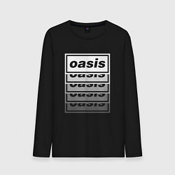 Лонгслив хлопковый мужской Растворяющийся логотип OASIS, цвет: черный
