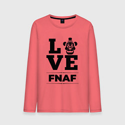 Лонгслив хлопковый мужской FNAF Love Classic, цвет: коралловый
