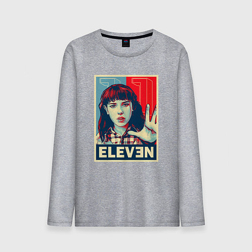 Мужской лонгслив Stranger Things Eleven / Меланж – фото 1