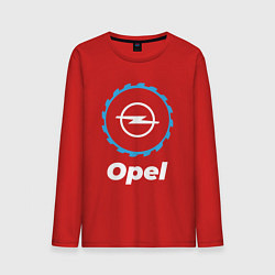 Лонгслив хлопковый мужской Opel в стиле Top Gear, цвет: красный