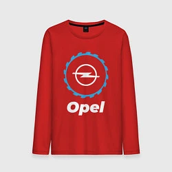 Лонгслив хлопковый мужской Opel в стиле Top Gear, цвет: красный