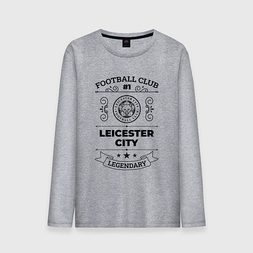 Мужской лонгслив Leicester City: Football Club Number 1 Legendary / Меланж – фото 1