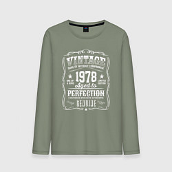 Лонгслив хлопковый мужской Винтаж 1978 года, выдержанный до совершенства, цвет: авокадо