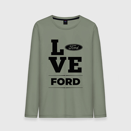 Мужской лонгслив Ford Love Classic / Авокадо – фото 1