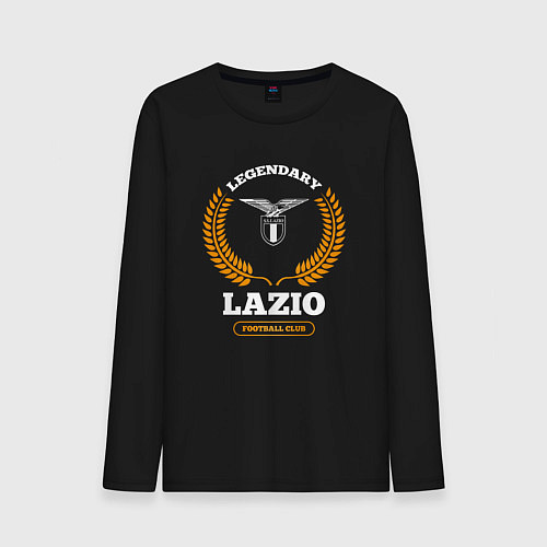 Мужской лонгслив Лого Lazio и надпись Legendary Football Club / Черный – фото 1
