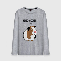 Лонгслив хлопковый мужской Типичный геймер CS:GO, цвет: меланж