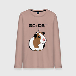 Лонгслив хлопковый мужской Типичный геймер CS:GO, цвет: пыльно-розовый