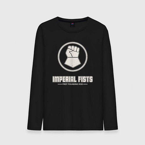 Мужской лонгслив Имперские кулаки лого винтаж / Черный – фото 1