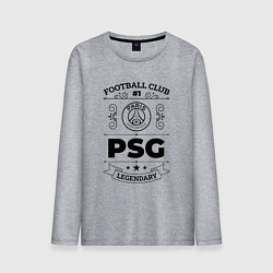 Лонгслив хлопковый мужской PSG: Football Club Number 1 Legendary, цвет: меланж