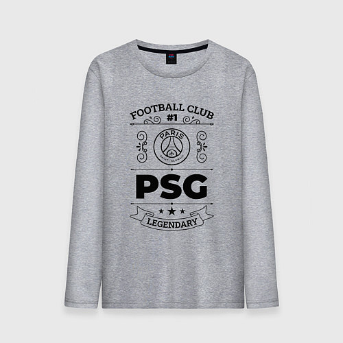 Мужской лонгслив PSG: Football Club Number 1 Legendary / Меланж – фото 1