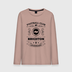 Лонгслив хлопковый мужской Brighton: Football Club Number 1 Legendary, цвет: пыльно-розовый