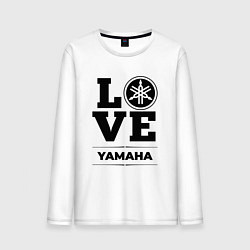 Лонгслив хлопковый мужской Yamaha Love Classic, цвет: белый
