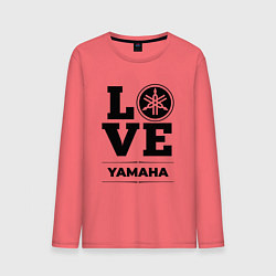 Лонгслив хлопковый мужской Yamaha Love Classic, цвет: коралловый