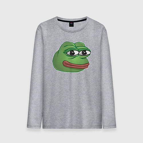 Мужской лонгслив Пепе Лягушонок доволен / Меланж – фото 1