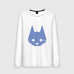 Лонгслив хлопковый мужской Stray Blue, цвет: белый