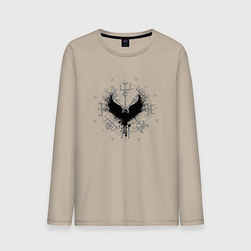 Мужской лонгслив Вегвизир и вальравн / Миндальный – фото 1