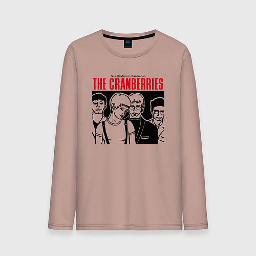Мужской лонгслив Sus 50 mejores canciones - The Cranberries / Пыльно-розовый – фото 1