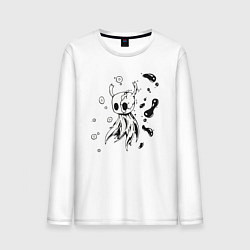 Лонгслив хлопковый мужской Hollow Knight game, цвет: белый