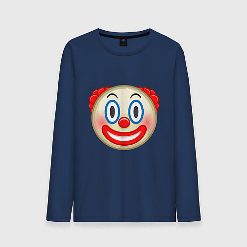 Мужской лонгслив Эмодзи Клоун / Тёмно-синий – фото 1