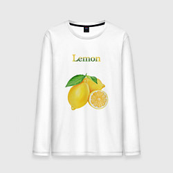 Лонгслив хлопковый мужской Lemon лимон, цвет: белый