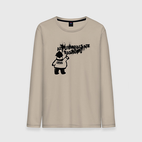 Мужской лонгслив Акаб про преступников / Миндальный – фото 1