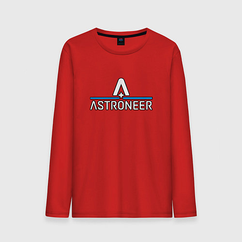 Мужской лонгслив Astroneer logo / Красный – фото 1