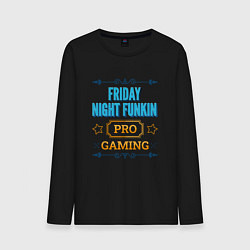 Лонгслив хлопковый мужской Игра Friday Night Funkin pro gaming, цвет: черный