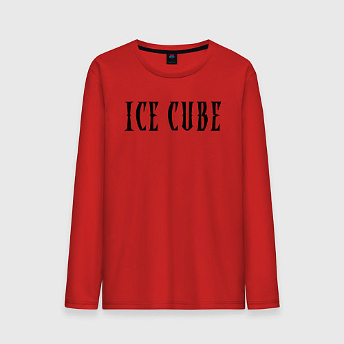 Мужской лонгслив Ice Cube - logo / Красный – фото 1