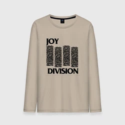 Лонгслив хлопковый мужской Joy Division - rock, цвет: миндальный