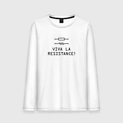 Лонгслив хлопковый мужской Viva la resistance, цвет: белый