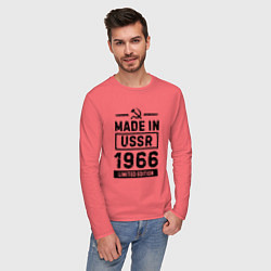 Лонгслив хлопковый мужской Made in USSR 1966 limited edition, цвет: коралловый — фото 2