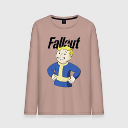 Лонгслив хлопковый мужской Fallout blondie boy, цвет: пыльно-розовый