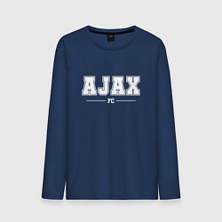Лонгслив хлопковый мужской Ajax football club классика, цвет: тёмно-синий