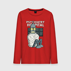 Лонгслив хлопковый мужской Bender - hospital, цвет: красный