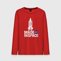 Лонгслив хлопковый мужской Nasa - made in space, цвет: красный