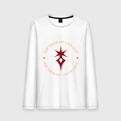 Лонгслив хлопковый мужской Final Fantasy XIV Dark Knight, цвет: белый