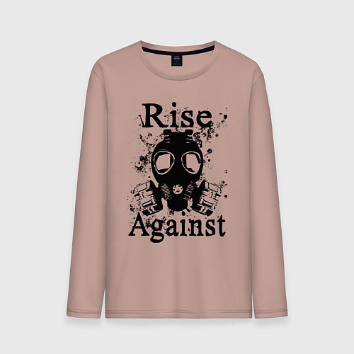 Мужской лонгслив Rise Against rock / Пыльно-розовый – фото 1