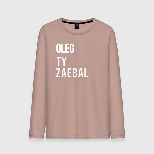 Мужской лонгслив Oleg ty za*bal / Пыльно-розовый – фото 1