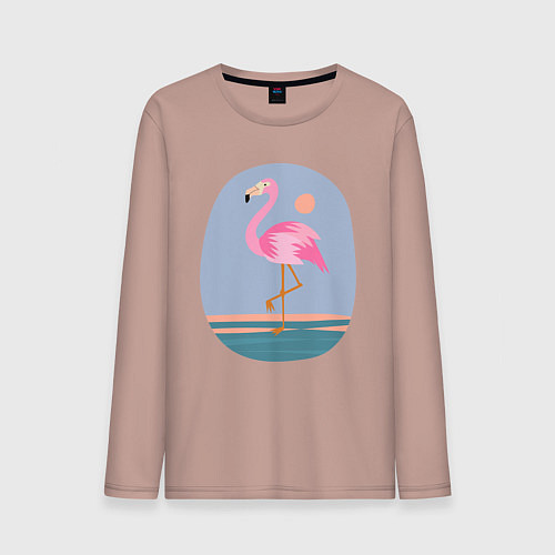 Мужской лонгслив Фламинго / Пыльно-розовый – фото 1