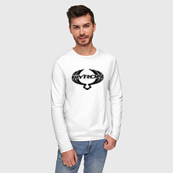 Лонгслив хлопковый мужской SsangYong Kyron, цвет: белый — фото 2