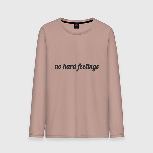 Мужской лонгслив No hard feelings / Пыльно-розовый – фото 1
