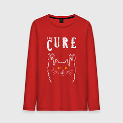 Лонгслив хлопковый мужской The Cure rock cat, цвет: красный